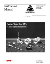 Thumbnail of document Manual - SA/CT Modular Sanitary RTDs & Temperature Transmitters